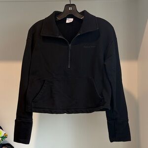 Outdoor Voices Black Half-Zip Pullover Sweatshirt